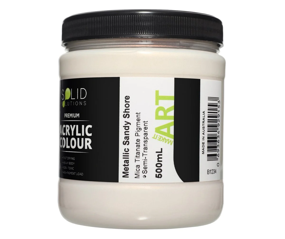 Acrylic Paint | Metallic Sandy Shore - 500ml - Image 4