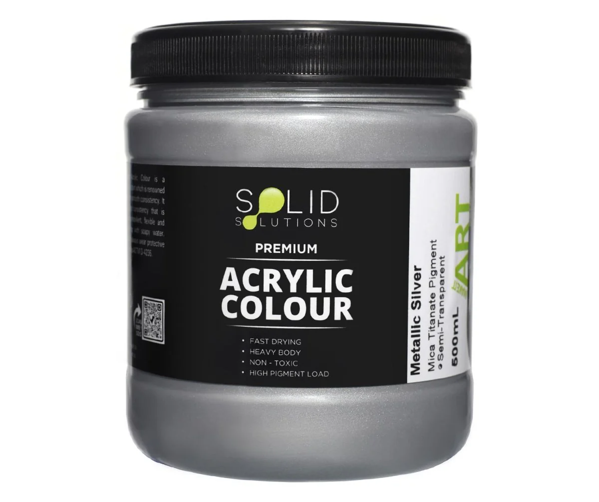Acrylic Paint | Metallic Silver - 500ml