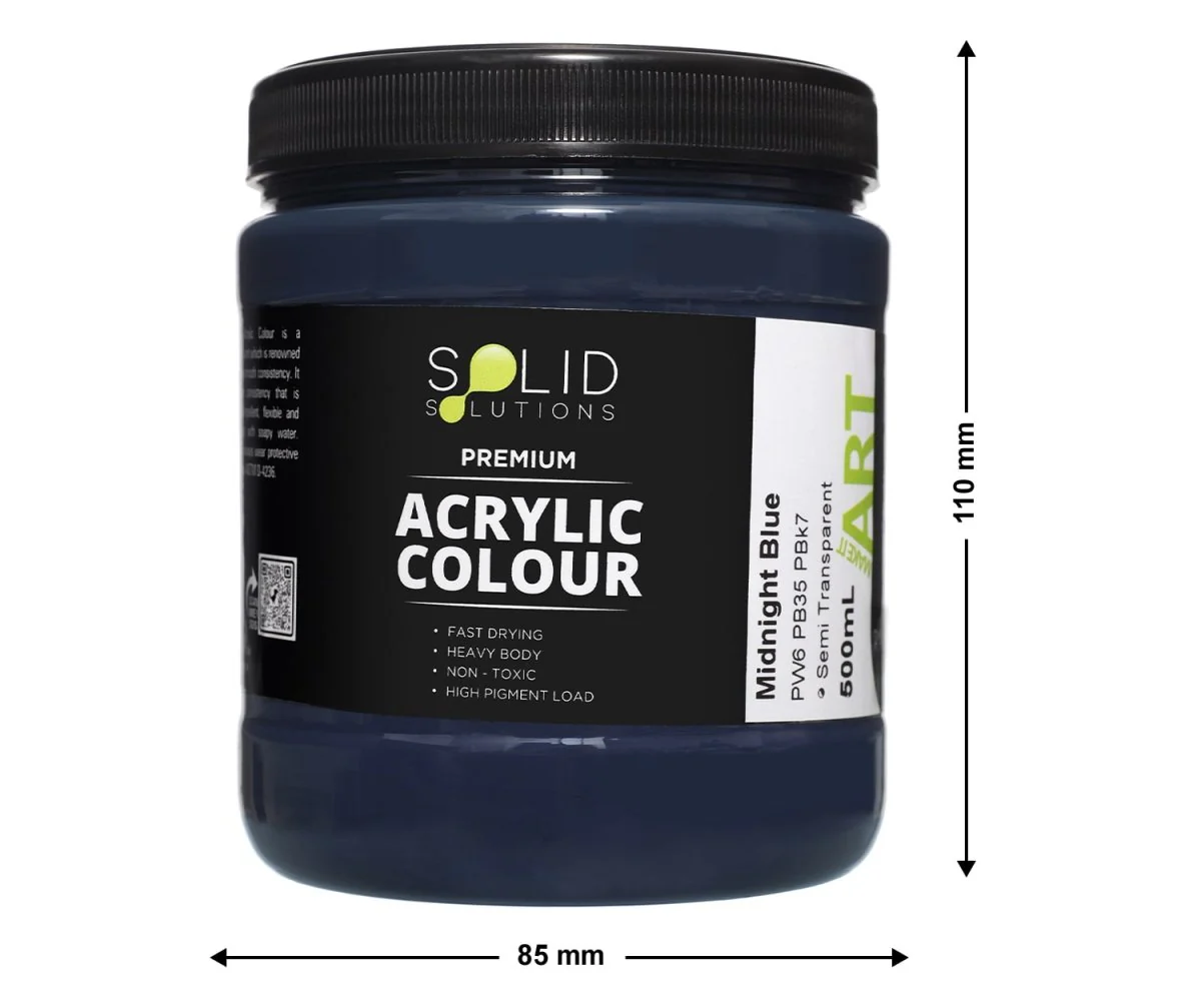 Acrylic Paint | Midnight Blue - 500ml - Image 3