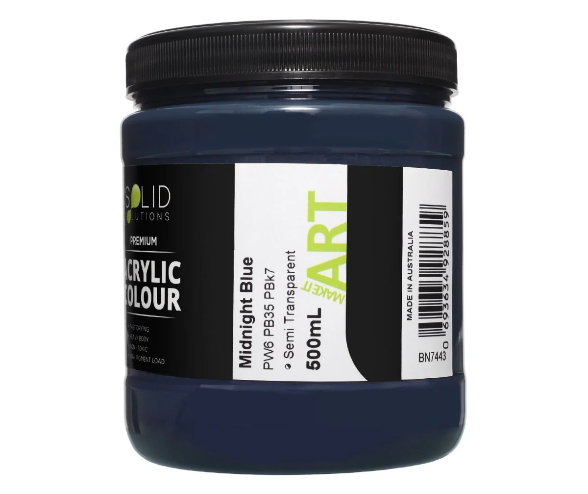 Acrylic Paint | Midnight Blue - 500ml - Image 4