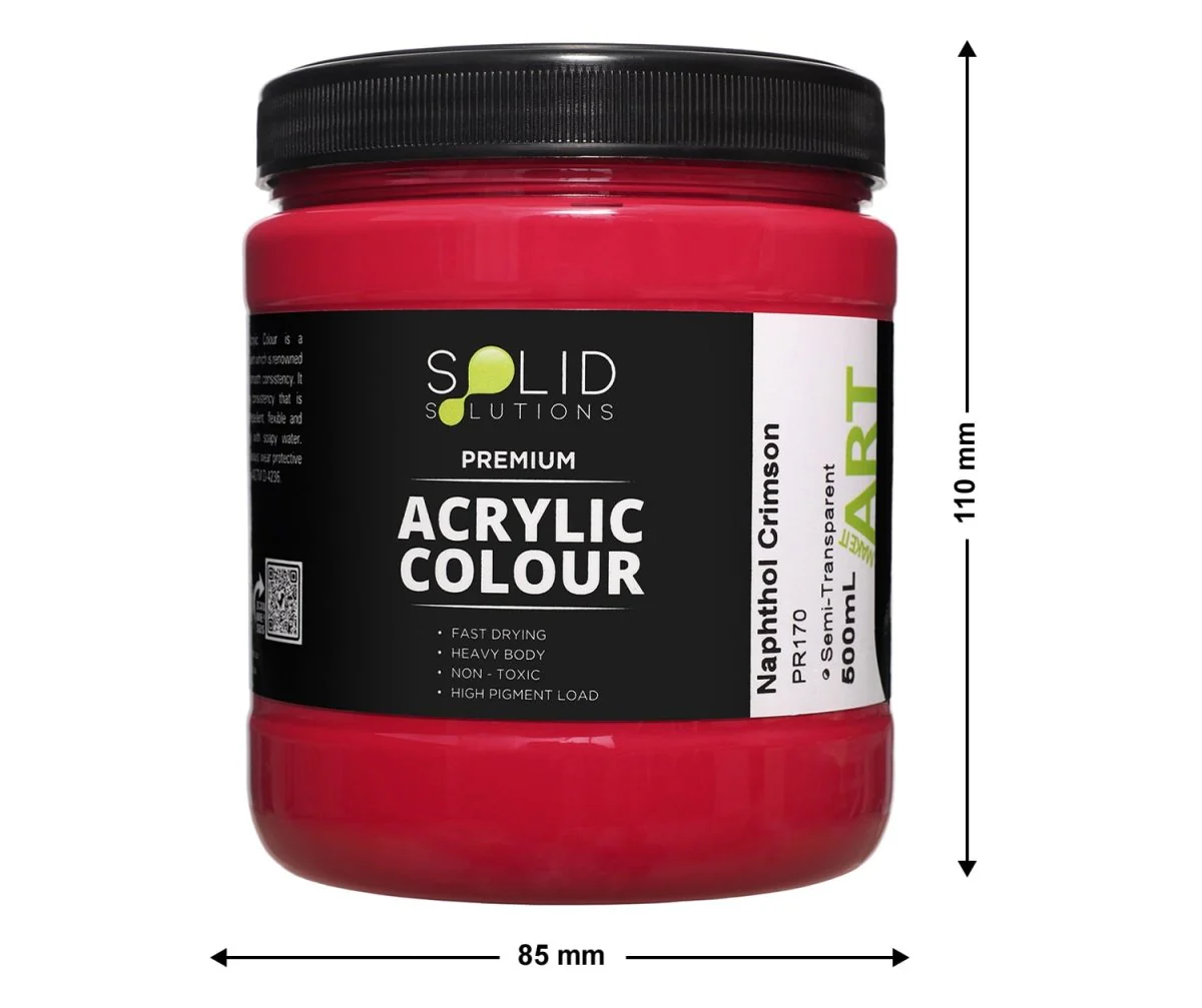 Acrylic Paint | Naphthol Crimson - 500ml - Image 3