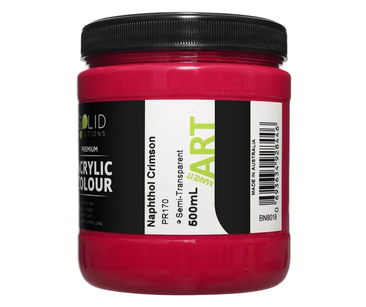 Acrylic Paint | Naphthol Crimson - 500ml - Image 4
