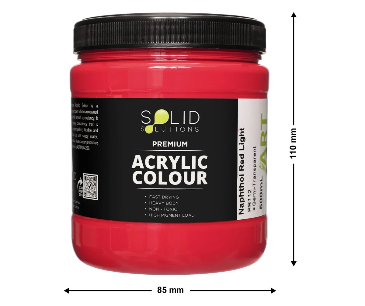 Acrylic Paint | Naphthol Red Light - 500ml - Image 3