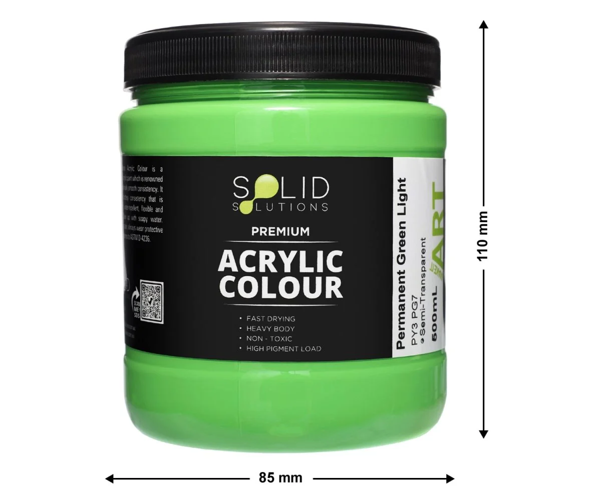 Acrylic Paint | Permanent Green Light - 500ml - Image 3
