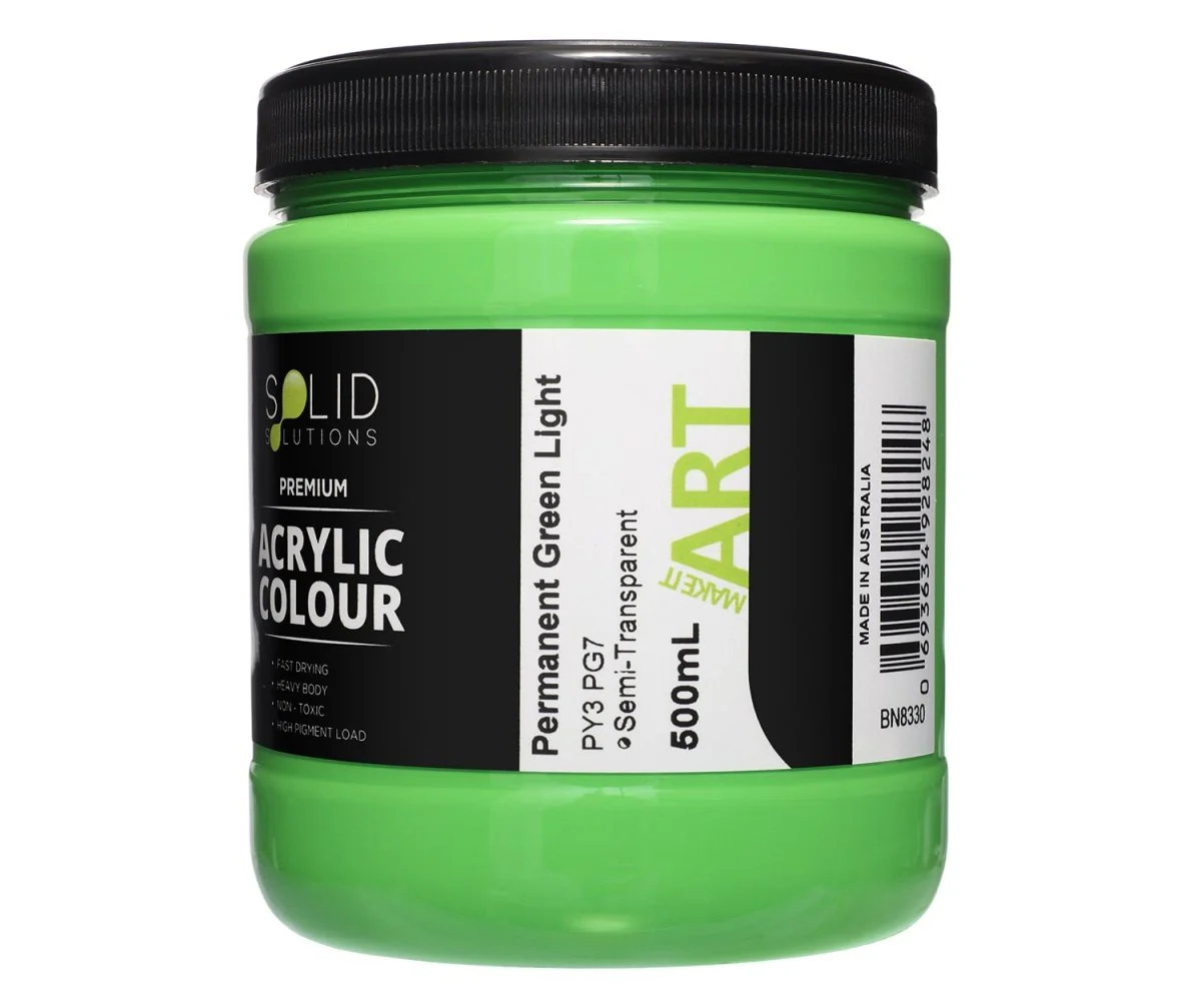 Acrylic Paint | Permanent Green Light - 500ml - Image 4