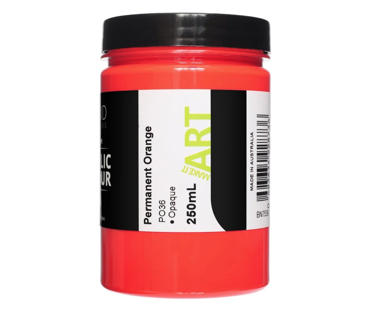 Acrylic Paint | Permanent Orange - 250ml - Image 3