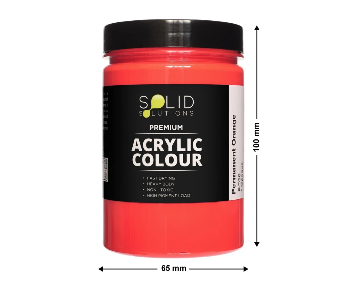 Acrylic Paint | Permanent Orange - 250ml - Image 4