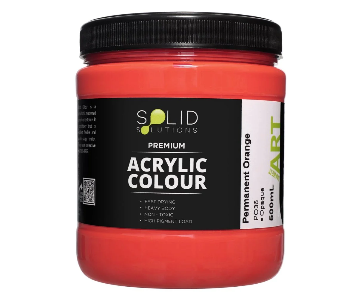 Acrylic Paint | Permanent Orange - 500ml