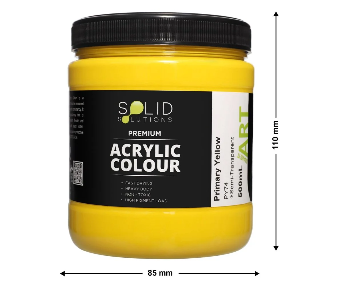 Acrylic Paint | Primary Yellow - 500ml - Image 3