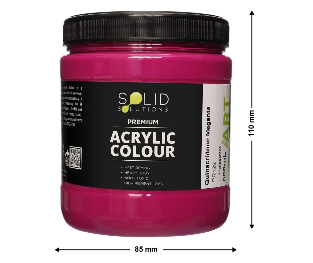 Acrylic Paint | Quinacridone Magenta - 500ml - Image 3