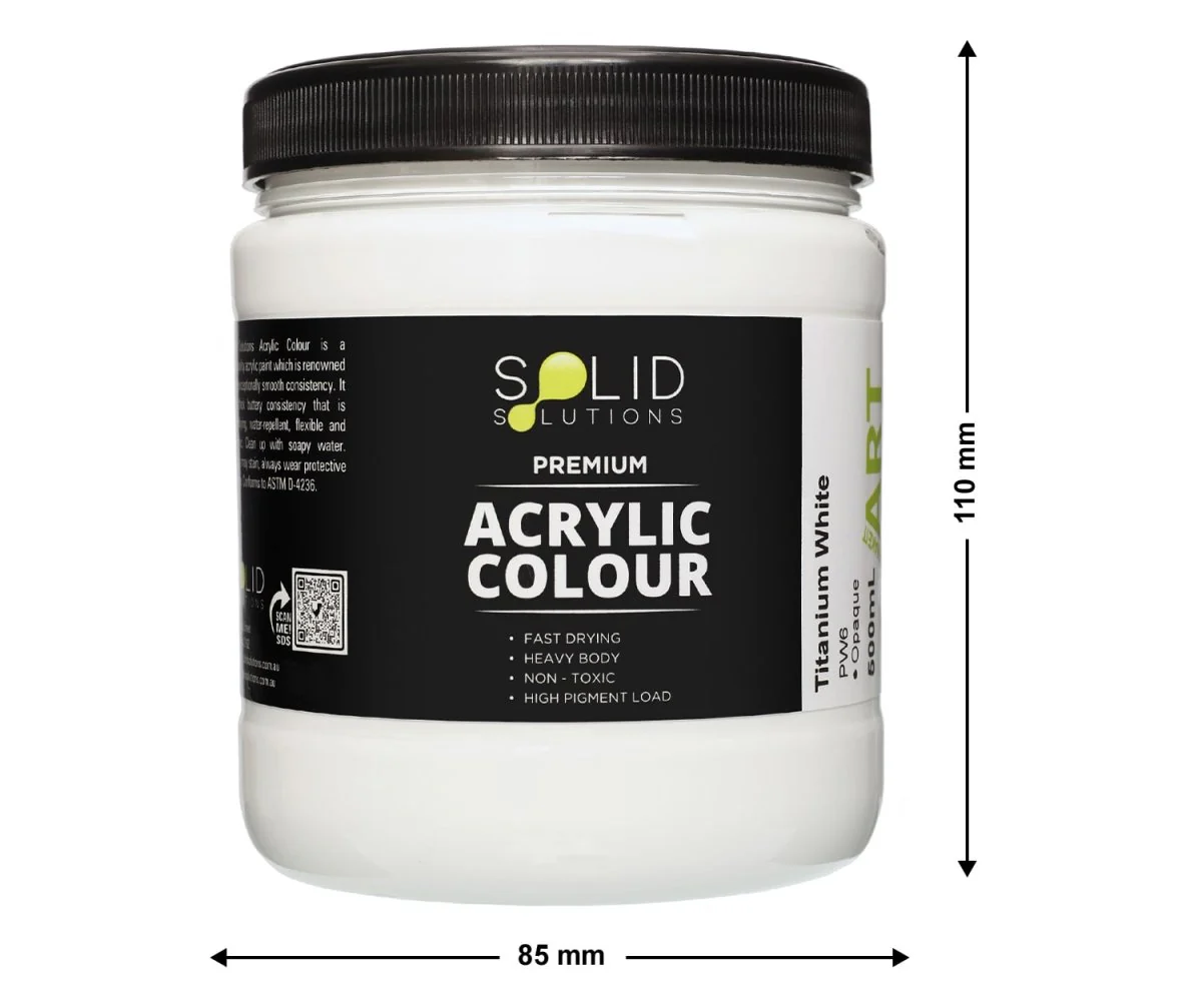 Acrylic Paint | Titanium White - 500ml - Image 3
