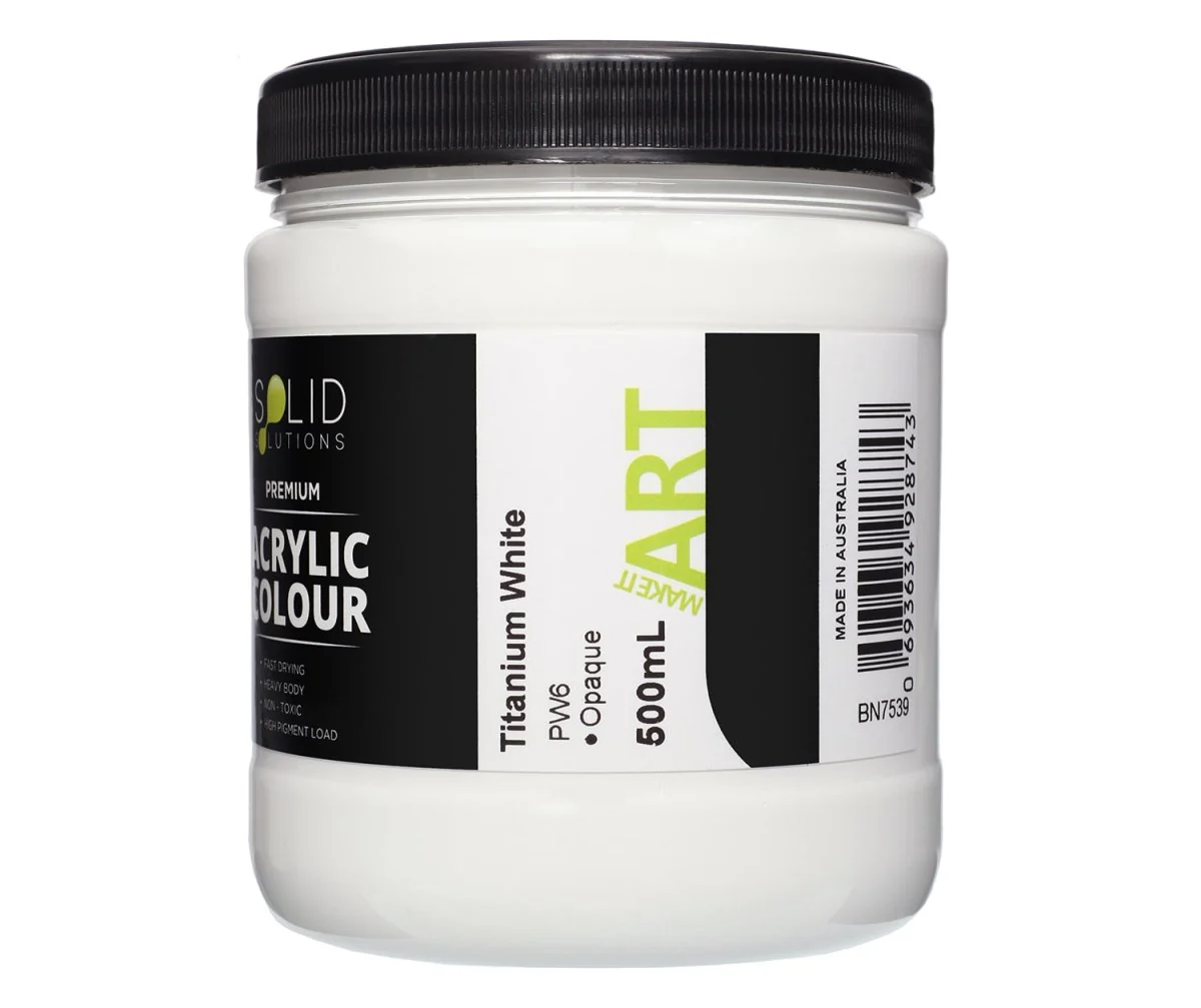 Acrylic Paint | Titanium White - 500ml - Image 4