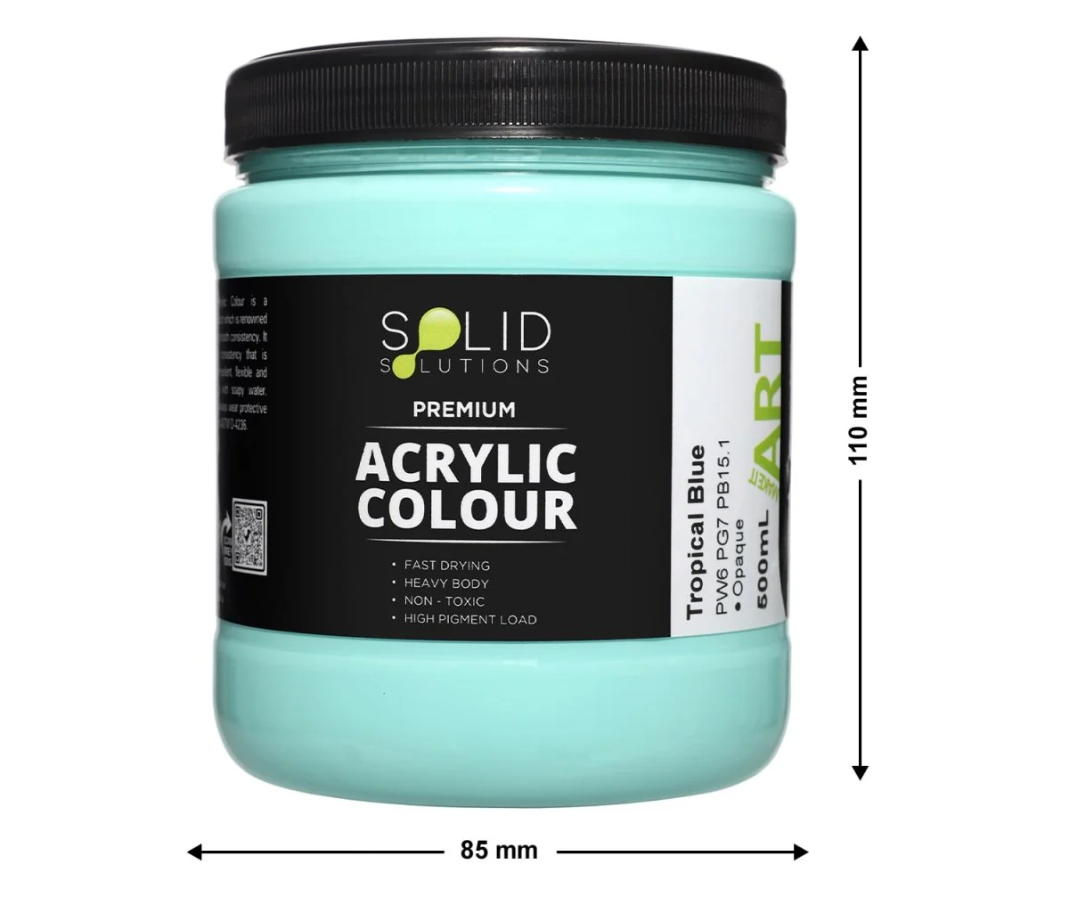 Acrylic Paint | Tropical Blue - 500ml - Image 3
