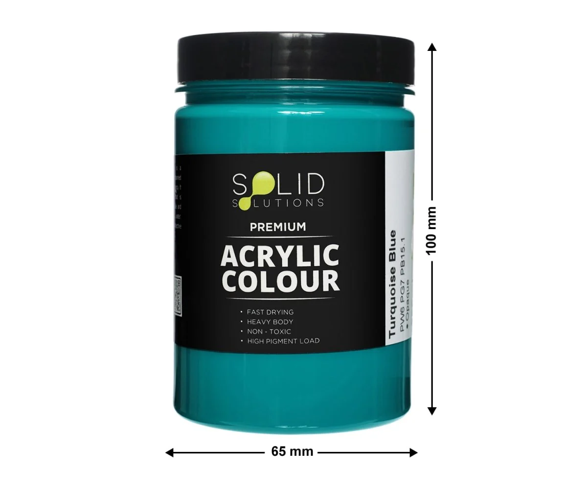 Acrylic Paint | Turquoise Blue - 250ml - Image 4