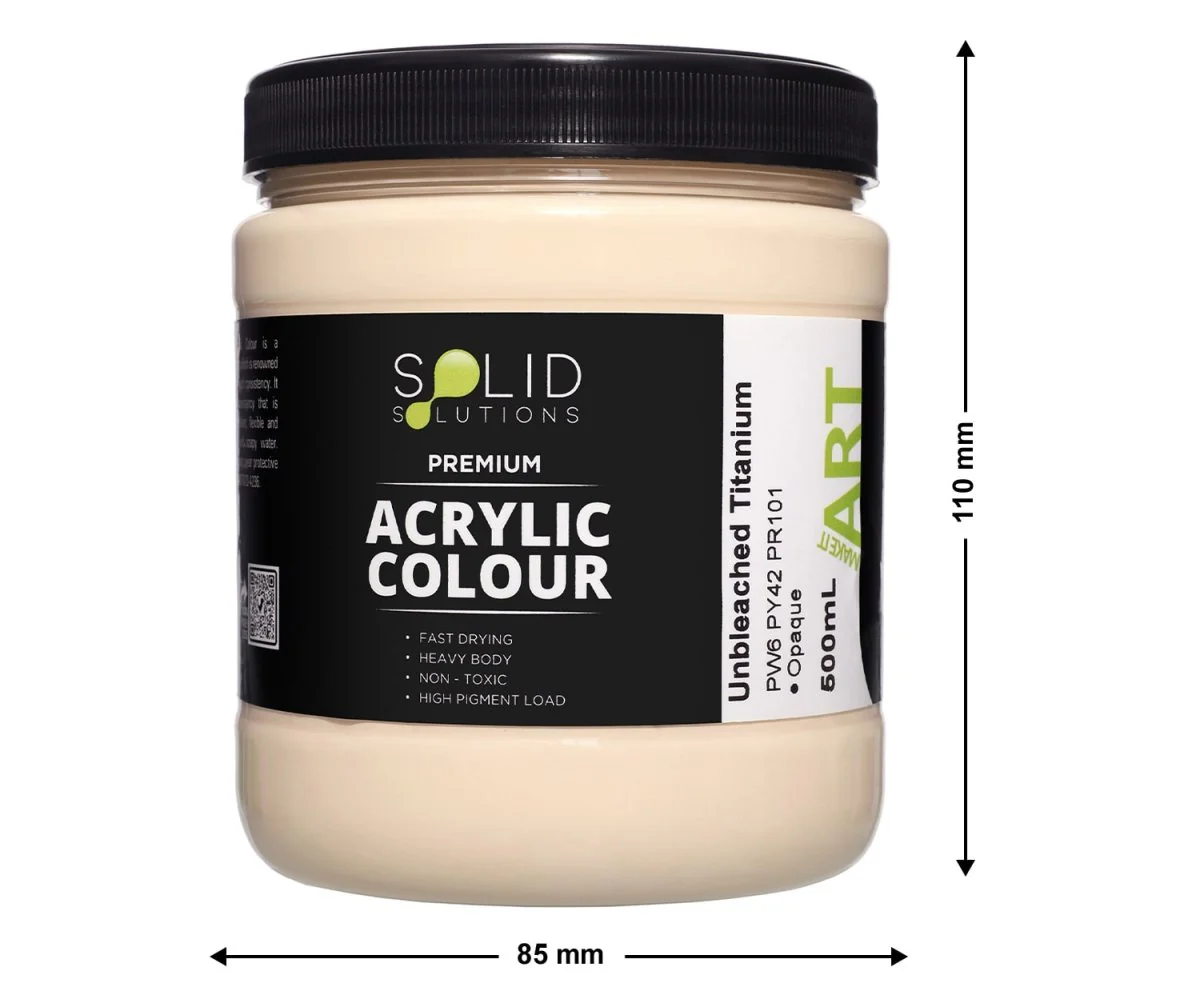 Acrylic Paint | Unbleached Titanium - 500ml - Image 3