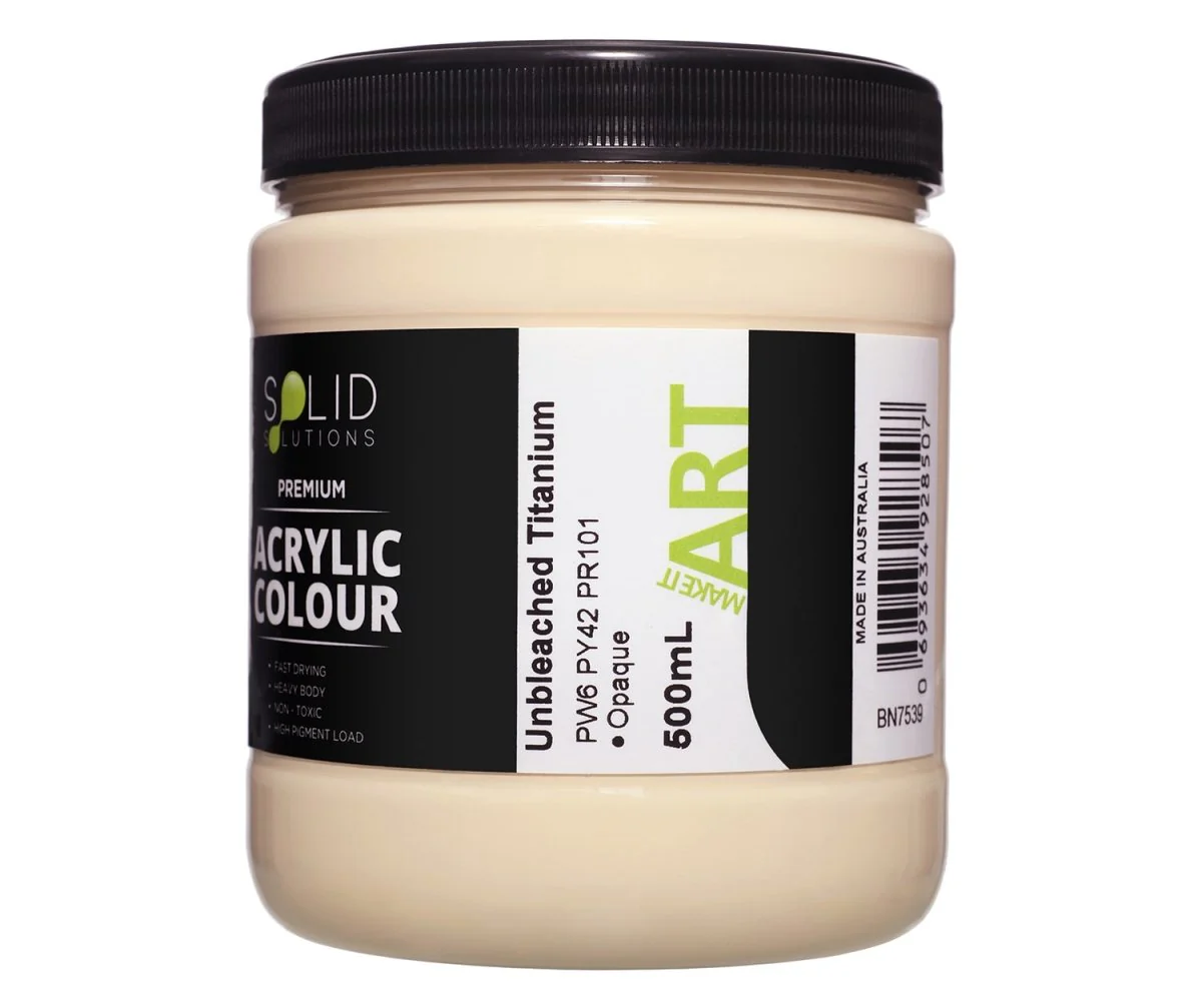Acrylic Paint | Unbleached Titanium - 500ml - Image 4