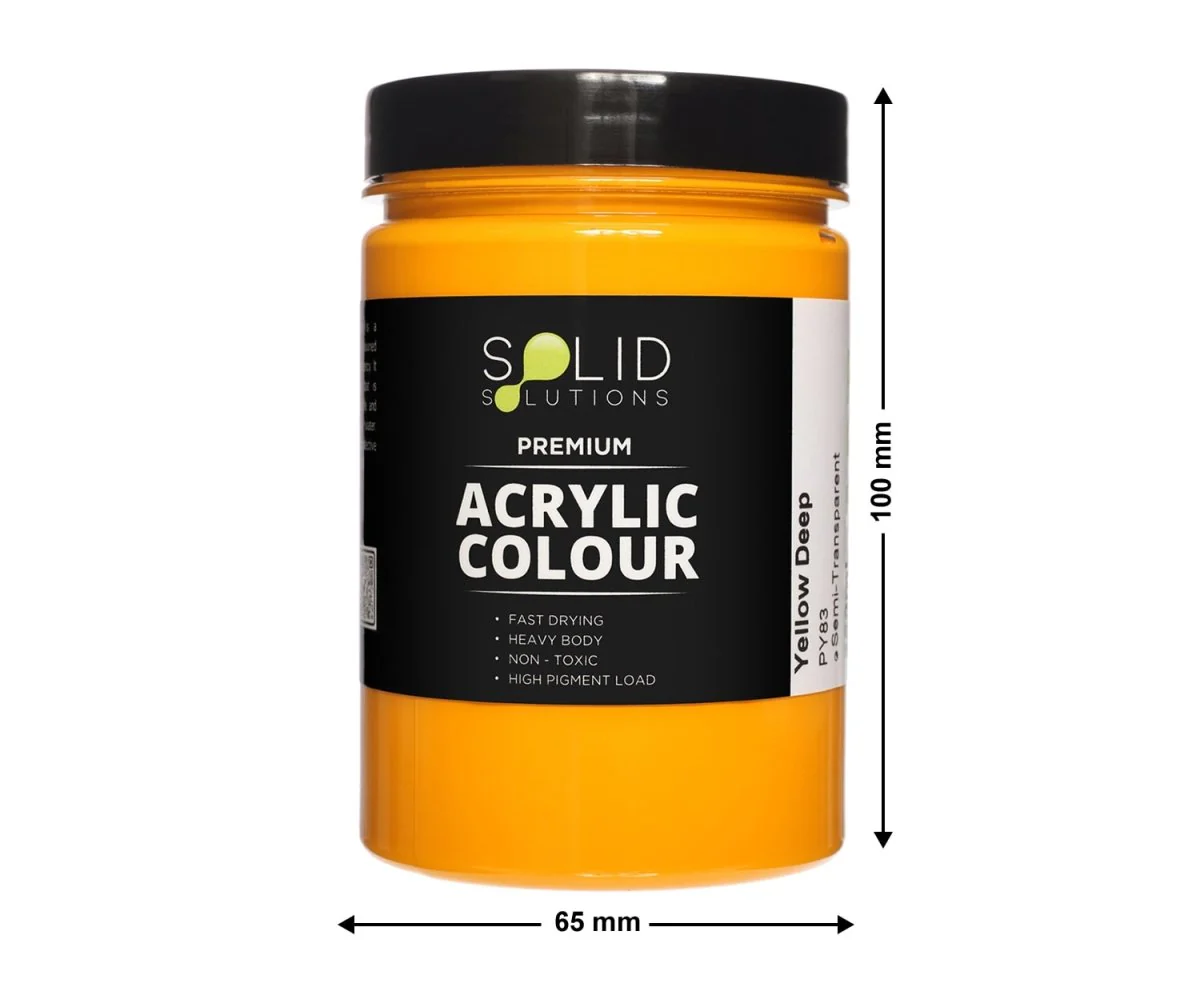 Acrylic Paint | Yellow Deep - 250ml - Image 4