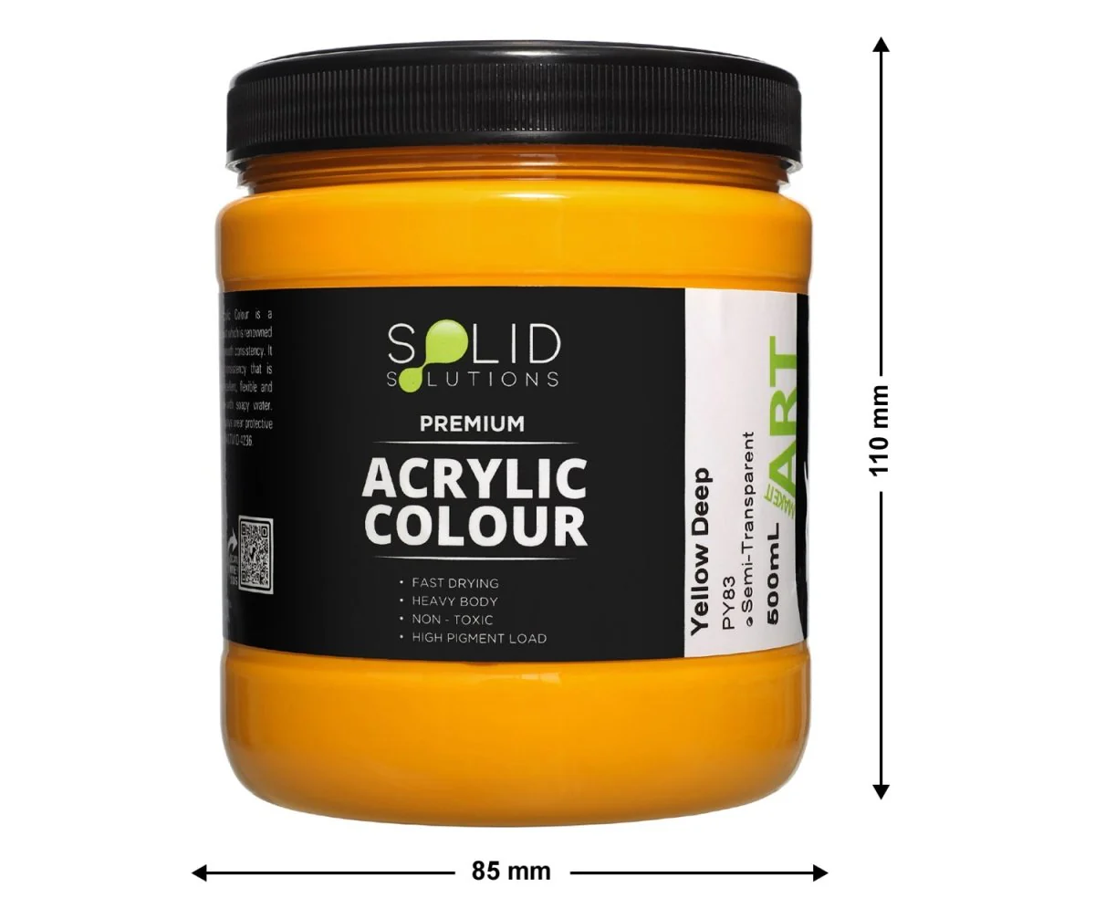 Acrylic Paint | Yellow Deep - 500ml - Image 3