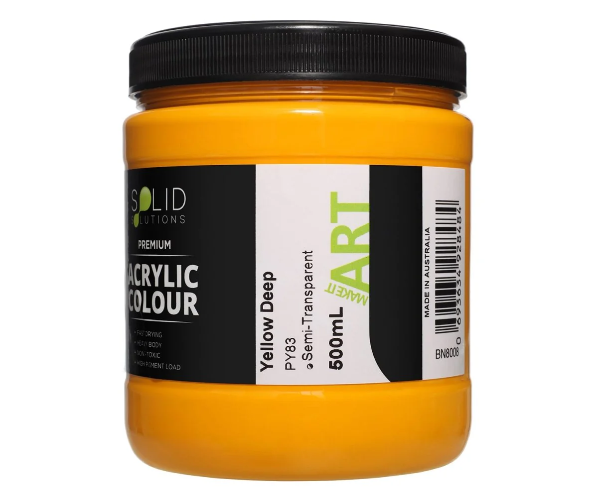 Acrylic Paint | Yellow Deep - 500ml - Image 4